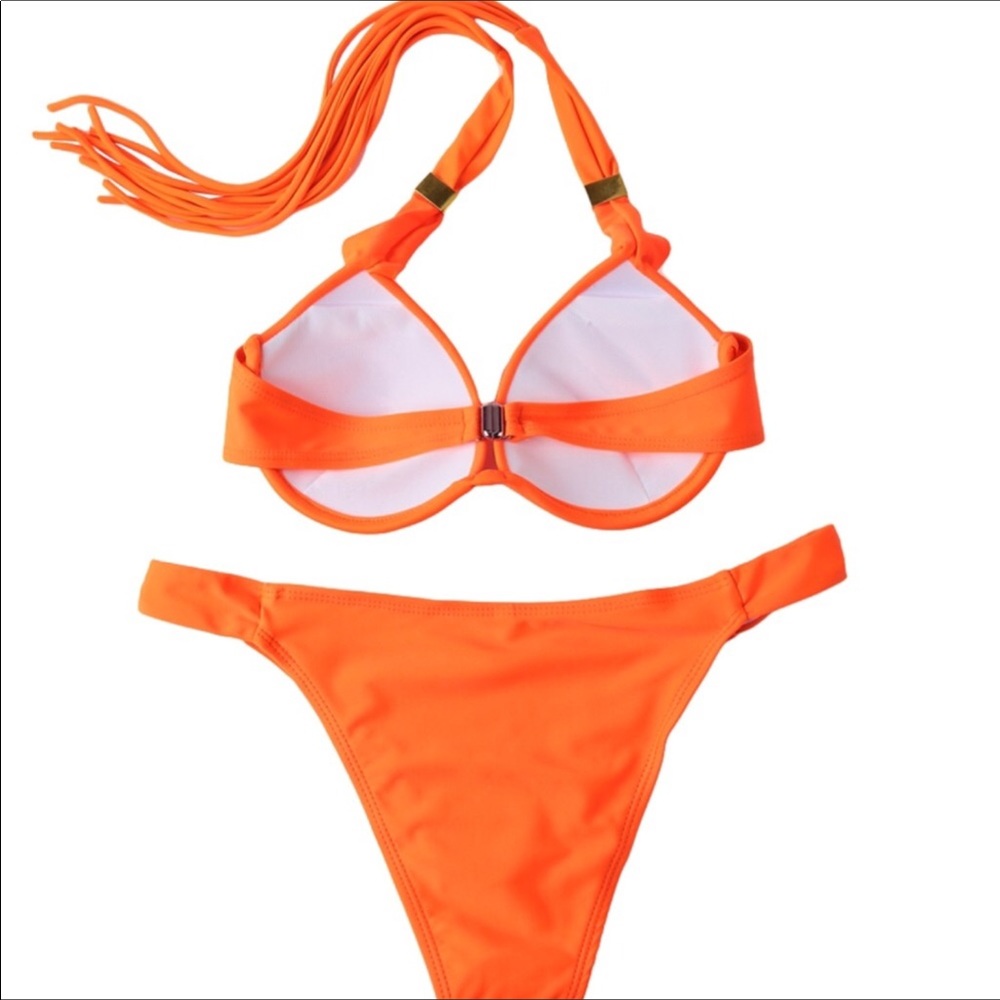 Orange Bikini Top Only M - Bottom Sold Separately - Picture 5 of 6